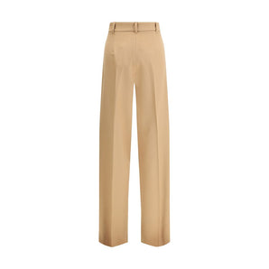 Max Mara Beige Fleece Wool Casual Pants