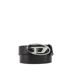 Diesel Black Calf Leather Bos Taurus Regular Belt