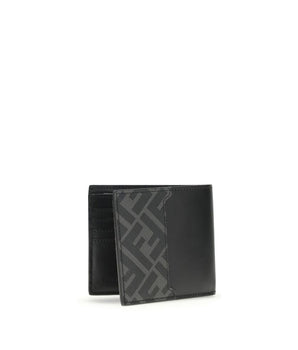Fendi Black Calf Leather Bos Taurus Wallet