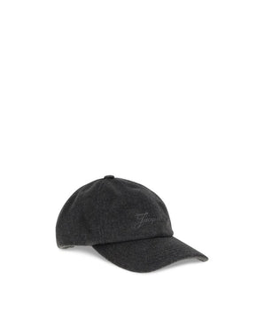 Jacquemus Gray Wool Cap (Baseball Hat)