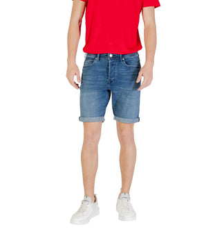 Replay Blue Cotton Bermuda Shorts