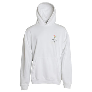 Balenciaga White Cotton Hooded Pullover OVERSIZE Sweater