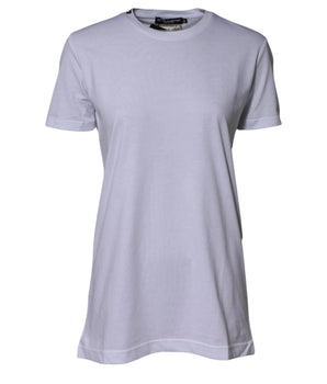 Dolce & Gabbana White Cotton Goodluck 2023 Crew Neck T-shirt