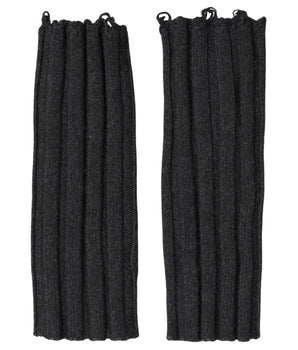Dolce & Gabbana Black Virgin Wool Knitted Fingerless Gloves