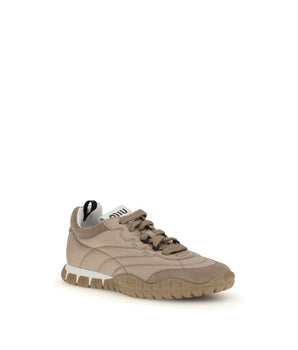 Miu Miu Brown Recycled Polyamide Athletic Sneakers