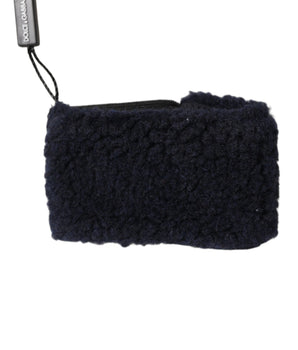 Dolce & Gabbana Black Wool Knitted Sweatbands Men Wristband