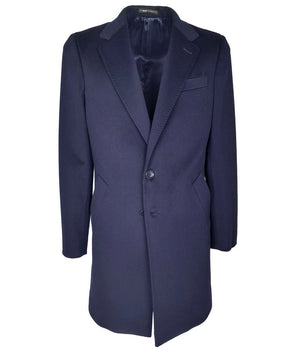 Made in Italy Blue Wool Men's Coat