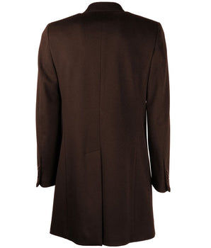 Made in Italy Dark Brown Wool Men's Coat