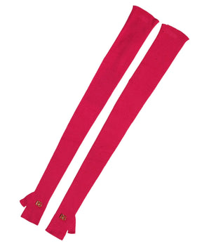 Dolce & Gabbana Pink Wool Fingerless Elbow Length Mitten Gloves