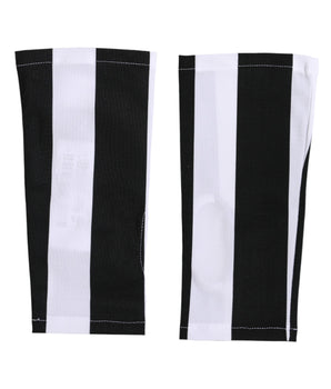 Dolce & Gabbana Black White Nylon Fingerless Wrist Length Gloves
