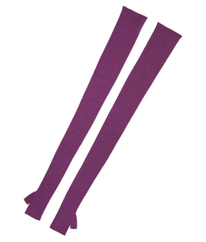 Dolce & Gabbana Purple Wool Fingerless Elbow Length Women One Size Gloves