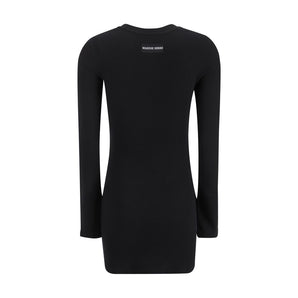 Marine Serre black cotton casual dress