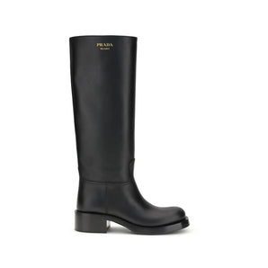 Prada high leather boots