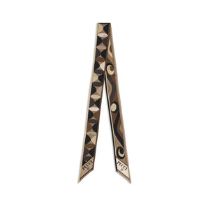 Emilio Pucci Brown Silk Scarf