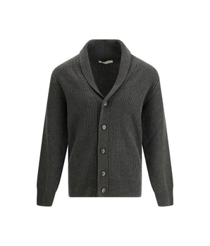 Brooksfield Green Fleece Wool Cardigan