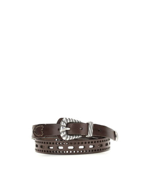 Etro Brown Calf Leather Bos Taurus Belt