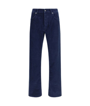 Stone Island Blue Cotton Straight-Leg Jeans