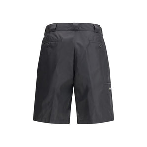 Prada Black Recycled Polyamide Bermuda Shorts