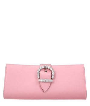 Jimmy Choo Pink Satin Clutch Bag