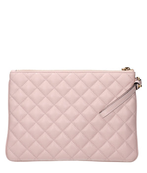Versace Pink Leather Clutch Bag