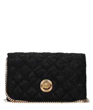 Versace Black Fabric Clutch Bag