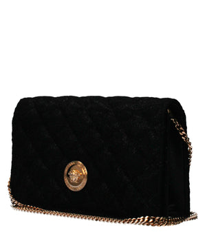 Versace Black Fabric Clutch Bag