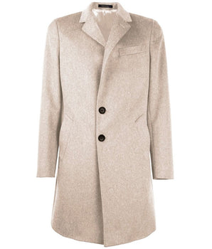 Made in Italy Beige Wool Men Jacket