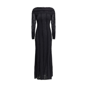 Charo Ruiz Black Cotton Casual Dress