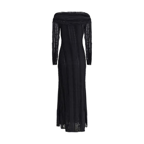 Charo Ruiz Black Cotton Casual Dress