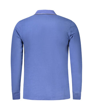 Coveri Moving Blue Cotton Polo Shirt