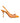 Dolce &amp; Gabbana Orange Leather Mesh Heels Slingback Shoes