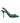Dolce & Gabbana Green Leather Mesh Heels Slingback  Shoes
