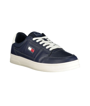 Tommy Hilfiger Blue Leather Men Sneaker