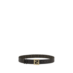 Fendi Brown Calf Leather Bos Taurus Regular Belt