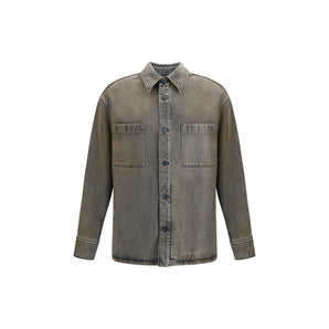 Fendi Gray Denim Shirt