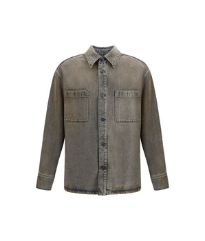 Fendi Gray Denim Shirt