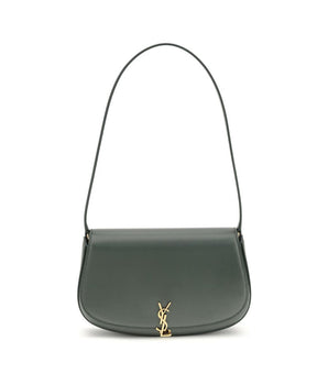 Saint Laurent Green Calf Leather Bos Taurus Shoulder Bag