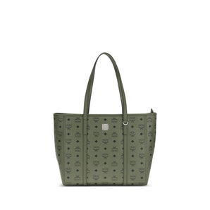 MCM Green Fabric Shoulder Bag