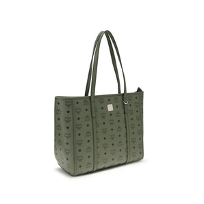 MCM Green Fabric Shoulder Bag