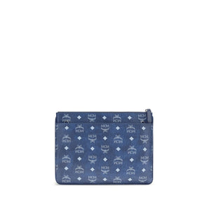 MCM Blue Polyethylene Clutch Bag