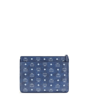 MCM Blue Polyethylene Clutch Bag