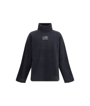 MM6 Black Polyester Sweatshirt