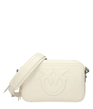 PINKO White Leather Crossbody Bag