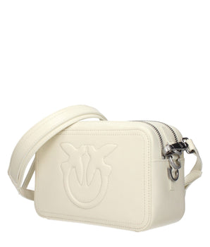 PINKO White Leather Crossbody Bag