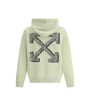 Off-White Green Cotton Sweatshirt