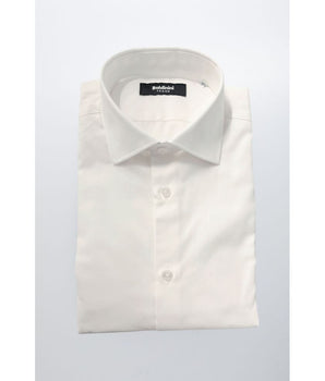 Baldinini Trend White Cotton Men's Shirt
