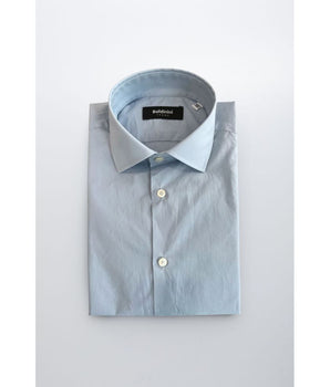 Baldinini Trend Light Blue Cotton Men Shirt