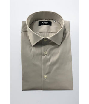Baldinini Trend Beige Cotton Men Shirt