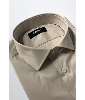 Baldinini Trend Beige Cotton Men Shirt