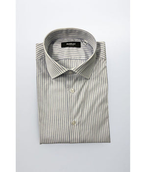 Baldinini Trend Light Blue Cotton Men Shirt